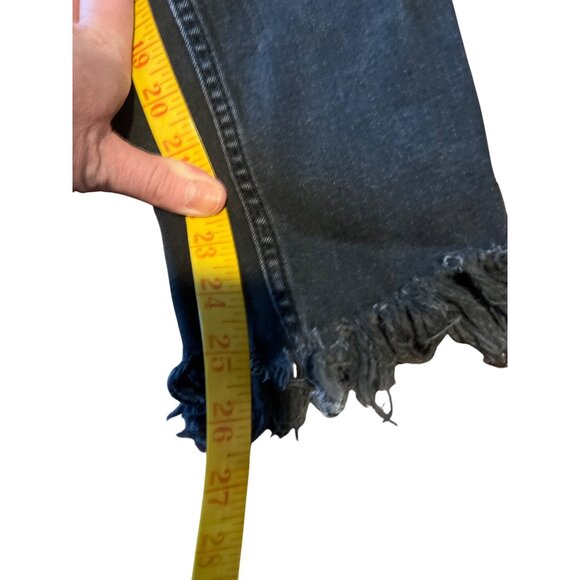 Free‎ People Women's Great Heights Raw Fringe Hem Distressed Denim Jeans size 31 - Picture 7 of 8